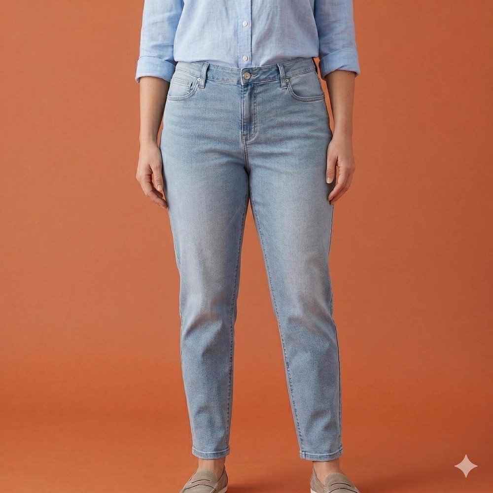 Tommy Bahama Light Wash Leila Indigo Slim Boyfriend Denim Jeans Sz 8